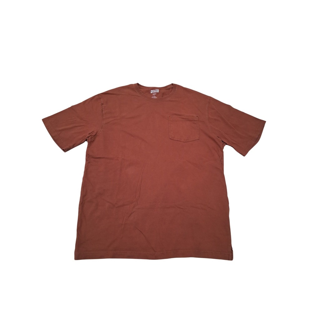 Duluth Trading Co Mens Longtail T Relaxed Fit Pocket T-Shirt Rust‎ Brown Large